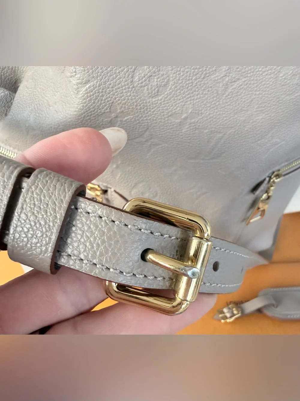 Louis Vuitton Melie Hobo Galet Monogram Empreinte Leather Shoulder Crossbody